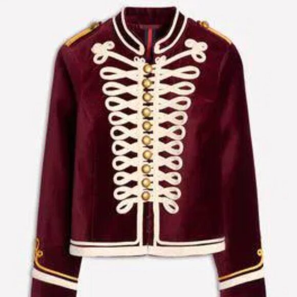 NWOT Boden Women Velvet Military Jacket - Picture 5 of 13